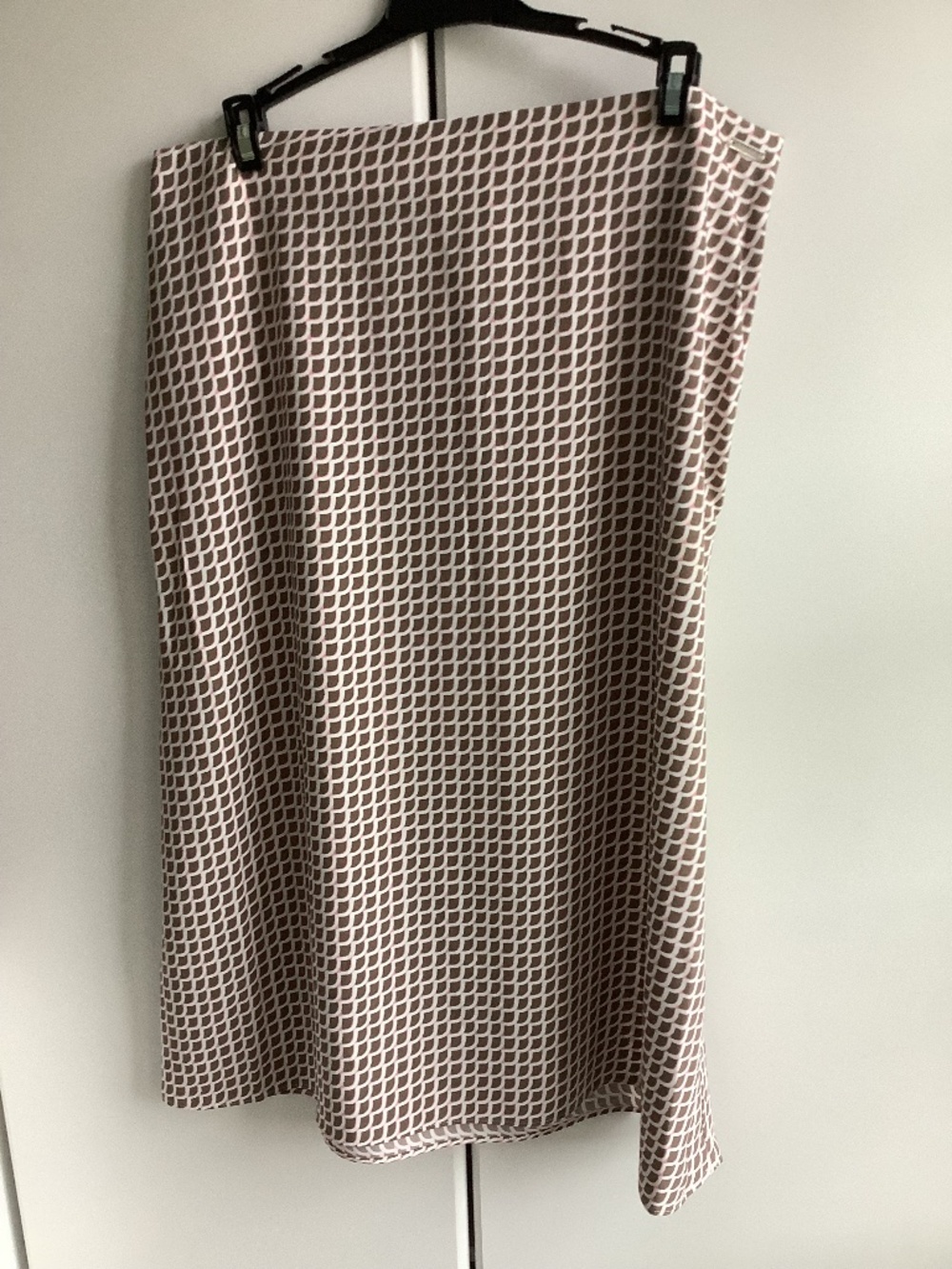Women Skirts, Calvin Klein, Size 12, Color White and Brown